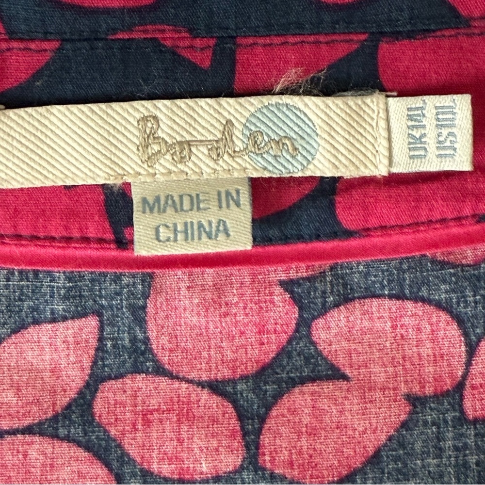 Boden Button Front Shirt Dress Size 10L - Picture 6 of 8
